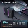 imageFIFINE Computer Speakers Desktop PC Speakers with Volume Control RGB Gaming Loudspeakers Wired with 35mm Aux Audio Cable for Laptop Monitor Phone TabletAmpliGame A20
