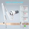 imageFIFINE Dynamic Microphone with Boom Arm Studio Vocal XLR Microphone Podcast USB Mic Kit for PC with Mute Button Volume Knob Headphone Jack for Streaming RecordingAmpliTank K688CT WhiteWhite
