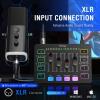imageFIFINE Gaming Audio Mixer with XLR Cable Bundle Streaming RGB PC Mixer with Microphone Cable XLR Interface Volume Faders Mute Button Computer Mic for RecordingPodcastVocalGame Voice SC3L9