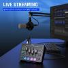 imageFIFINE Gaming Audio Mixer with XLR Cable Bundle Streaming RGB PC Mixer with Microphone Cable XLR Interface Volume Faders Mute Button Computer Mic for RecordingPodcastVocalGame Voice SC3L9