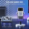 imageFIFINE Gaming Equipment Bundle Dynamic XLRUSB Gaming Microphone Set with Streaming Audio Mixer for Podcast Recording Video Vocal RGB Gamer Set with Volume FaderXLR Interface for PCAmpliGame KS5White