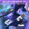 imageFIFINE Gaming Equipment Bundle Dynamic XLRUSB Gaming Microphone Set with Streaming Audio Mixer for Podcast Recording Video Vocal RGB Gamer Set with Volume FaderXLR Interface for PCAmpliGame KS5White