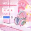 imageFIFINE Gaming Headset for PCWired Headphones with Microphone71 Surround Sound Computer USB Headset for Laptop Streaming Headphones on PS4PS5 with EQ Mode RGB Soft Ear Pads  AmpliGame H6Pink