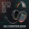 imageFIFINE Gaming Headset for PCWired Headphones with Microphone71 Surround Sound Computer USB Headset for Laptop Streaming Headphones on PS4PS5 with EQ Mode RGB Soft Ear Pads  AmpliGame H6Black