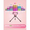 imageFIFINE Gaming Streaming USB PC Microphone for Mac OSWindows AmpliGame Condenser Cardioid Mic with RGB for Video Vocal Recording Twitch Discord Gamer Computer MicBluePink