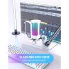 imageFIFINE Gaming Streaming USB PC Microphone for Mac OSWindows AmpliGame Condenser Cardioid Mic with RGB for Video Vocal Recording Twitch Discord Gamer Computer MicBlueWhite