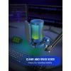 imageFIFINE Gaming Streaming USB PC Microphone for Mac OSWindows AmpliGame Condenser Cardioid Mic with RGB for Video Vocal Recording Twitch Discord Gamer Computer MicBlueBlue