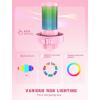 imageFIFINE Gaming USB Microphone PC Computer Mic with 4 Polar Patterns for Podcast Streaming Recording YouTube RGB Condenser Desktop Mic for Windows Mac with Headphone JackAmpliGame A8 PlusPink