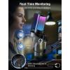 imageFIFINE Gaming USB Microphone PC Computer Mic with 4 Polar Patterns for Podcast Streaming Recording YouTube RGB Condenser Desktop Mic for Windows Mac with Headphone JackAmpliGame A8 PlusA8PLUS