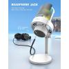 imageFIFINE Gaming USB Microphone PC Computer Mic with 4 Polar Patterns for Podcast Streaming Recording YouTube RGB Condenser Desktop Mic for Windows Mac with Headphone JackAmpliGame A8 PlusWhite