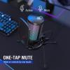 imageFIFINE Gaming USB Microphone with Headset Bundle for PS5 PC Condenser Mic with Quick Mute RGB Gain Control for Streaming Wired Headphones with Microphone Set with EQ Mode Soft Ear Pads A6VH6