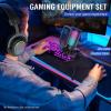 imageFIFINE Gaming USB Microphone with Headset Bundle for PS5 PC Condenser Mic with Quick Mute RGB Gain Control for Streaming Wired Headphones with Microphone Set with EQ Mode Soft Ear Pads A6VH6