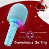 imageFIFINE Karaoke Microphone Bluetooth Wireless Mic Speaker Singing Handheld Portable Microphone Mic for Kids Adults Boys Girls Mic with RGB for Birthday Party Home KTVAmpliSing E2 PinkBlue