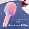 imageFIFINE Karaoke Microphone Bluetooth Wireless Mic Speaker Singing Handheld Portable Microphone Mic for Kids Adults Boys Girls Mic with RGB for Birthday Party Home KTVAmpliSing E2 PinkPink