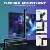 imageFIFINE Microphone Boom Arm Low Profile Adjustable Stick Microphone Arm Stand with Desk Mount Clamp Screw Adapter Cable Management for Podcast Streaming Gaming StudioBM88Black