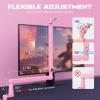 imageFIFINE Microphone Boom Arm Low Profile Adjustable Stick Microphone Arm Stand with Desk Mount Clamp Screw Adapter Cable Management for Podcast Streaming Gaming StudioBM88Pink