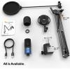 imageFIFINE Podcast Microphone KitUSB PC Computer Recording Microphone Condenser Mic Set for Streaming Gaming VoiceOver Meeting with Arm Stand Shock Mount Pop FilterT669 Rose RedBlue
