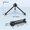 imageFIFINE Tripod Stand for Desktop Microphone with Nonslip Rubber Feet Sturdy Metal Construction Foldable Desk Mic Stand for Gaming Podcasting Meetings Chatting