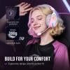imageFIFINE USB Gaming Headset Flowing RGB Lighting  71 Surround Sound  Detachable Mic  Soft Ear Pads OverEar Headset with Control Box for PC Laptop Mac PS5PS4  AmpliGame H13WP WhiteampampPurplePink