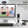 imageFIFINE USB Gaming Microphone for PC Desktop PS4 and Mac Gain Control External Condenser Computer Mic for Streaming Podcasting Twitch Discord Green  K669GSilver