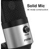 imageFIFINE USB Gaming Microphone for PC Desktop PS4 and Mac Gain Control External Condenser Computer Mic for Streaming Podcasting Twitch Discord Green  K669GSilver