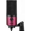 imageFIFINE USB Gaming Microphone for PC Desktop PS4 and Mac Gain Control External Condenser Computer Mic for Streaming Podcasting Twitch Discord Green  K669GRose red