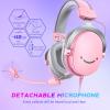 imageFIFINE USB PC Gaming Headset with 35mm Audio Jack Detachable Microphone 71 Surround Sound Volume Control Streaming OverEar Wired Headphones for Computer PS5 Controller XboxH9 WhitePink