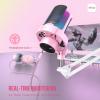 imageFIFINE USB Streaming Microphone with Boom Arm Gaming Mic Kit for PC PS4PS5 Podcast Microphone for Podcast with RGB Control Mute Button Gain Knob Headphones Jack Pop FilterA8T PinkPink