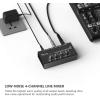 imageFIFINE Ultra LowNoise 4Channel Line Mixer for SubMixing4 Stereo Channel Mini Audio Mixer with AC adapterIdeal for Small Club or Bar As MicrophonesGuitarsBassKeyboards or Stage Sub MixerN5