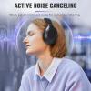 imageFIFINE Wireless Bluetooth Headphones OverEar Noise Canceling Headphones with Soft Earmuffs Up to 65H Playtime for Music Phone Calls Sport Travel Headset for iPhoneAndroidTabletX3 BlackBlack
