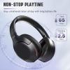 imageFIFINE Wireless Bluetooth Headphones OverEar Noise Canceling Headphones with Soft Earmuffs Up to 65H Playtime for Music Phone Calls Sport Travel Headset for iPhoneAndroidTabletX3 BlackBlack