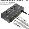 imageFifine Headphone Amplifier 4 Channels Metal Stereo Audio AmplifierMini Earphone Splitter with Power Adapter4x Quarter Inch Balanced TRS Headphones Output and TRS Audio Input for Sound MixerN6