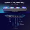 imageFifine PC Speakers for Desktop Bluetooth Computer Speakers Wireless for Gaming Streaming Party ESport RGB Loudspeaker with Auxin Audio Jack Controllable RGB Volume Button A16 BlackBlack