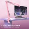 imageMicrophone Arm Stand FIFINE Suspension Boom Scissor Mic Stand with Heavy Duty Clamp 38quot to 58quot Adapter for Voiceover Gaming Recording Studio Home Office CS1Pink