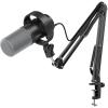 imageFIFINE Dynamic Microphone with Boom Arm Studio Vocal XLR Microphone Podcast USB Mic Kit for PC with Mute Button Volume Knob Headphone Jack for Streaming RecordingAmpliTank K688CT WhiteBlack