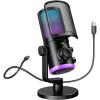 imageFIFINE Gaming PC Microphone USB Streaming Microphone with Game Chat Balance Computer Condenser Desktop RGB Mic with Mute Button Noise Cancellation for PodcastTwitchDiscordAMPLIGAME AM6