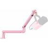 imageFIFINE Microphone Boom Arm Low Profile Adjustable Stick Microphone Arm Stand with Desk Mount Clamp Screw Adapter Cable Management for Podcast Streaming Gaming StudioBM88Pink