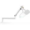 imageFIFINE Microphone Boom Arm Low Profile Adjustable Stick Microphone Arm Stand with Desk Mount Clamp Screw Adapter Cable Management for Podcast Streaming Gaming StudioBM88White
