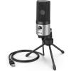 imageFIFINE USB Gaming Microphone for PC Desktop PS4 and Mac Gain Control External Condenser Computer Mic for Streaming Podcasting Twitch Discord Green  K669GSilver