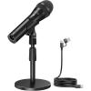 imageFIFINE USBXLR Dynamic Microphone for Podcast Recording Studio Handheld Mic with Desktop Stand for Vocal Voice Over Streaming BlackAmpliTank TANK2