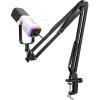imageFIFINE XLR Gaming Microphone USB PC Dynamic Microphone Kit for Vocal Recording Podcast Streaming RGB Mic with Headphone Jack Mute Button Boom Arm Stand for ComputerMixerAmpliGame AM8T PinkWhite