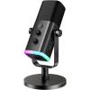 imageFIFINE XLRUSB Gaming Microphone for Streaming Podcasting PC Computer RGB Mic with Gain Knob Mute Button Monitoring Jack Gamer Mic for Recording Video CreationAmpliGame AM8 WhiteBlack
