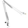 imageMicrophone Arm Stand FIFINE Suspension Boom Scissor Mic Stand with Heavy Duty Clamp 38quot to 58quot Adapter for Voiceover Gaming Recording Studio Home Office CS1White