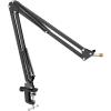 imageMicrophone Arm Stand FIFINE Suspension Boom Scissor Mic Stand with Heavy Duty Clamp 38quot to 58quot Adapter for Voiceover Gaming Recording Studio Home Office CS1Black
