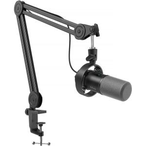 imageFIFINE Podcast XLRUSB Microphone Kit Studio Dynamic Vocal Mic for Recording Streaming VoiceOver PC Microphone with Boom Arm with Mute Headphone Monitoring MetalAmpliTank K688T WhiteBlack