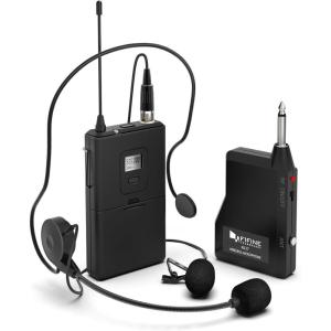 imageFIFINE Wireless Microphone System Wireless Microphone set with Headset and Lavalier Lapel Mics Beltpack Transmitter and ReceiverIdeal for Teaching Preaching and Public Speaking ApplicationsK037B