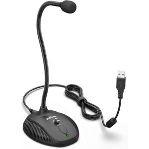 imageFifine USB Computer Microphone Plug ampampPlay Desktop Condenser PC Laptop MicMute Button with LED Indicator Compatible with WindowsMac Ideal for YouTubeZoomRecordingTwitch GamesK054Flexible gooseneck