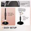 imageFIFINE Desktop Microphone Stand HeavyDuty Metal Adjustable Table Mic Stand with 58quot Male to 38quot Female Screw Adapter 4 NonSlip Pads Compatible with Microphones for Recording StreamingBS1