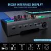 imageFIFINE Gaming Audio Mixer and XLRUSB Dynamic Microphone Bundle Streaming 4Channel RGB Mixer with XLR Microphone Interface48V Phantom Power for Game Voice Podcast Recording YouTube SC3K688