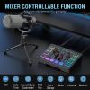 imageFIFINE Gaming Audio Mixer and XLRUSB Dynamic Microphone Bundle Streaming 4Channel RGB Mixer with XLR Microphone Interface48V Phantom Power for Game Voice Podcast Recording YouTube SC3K688
